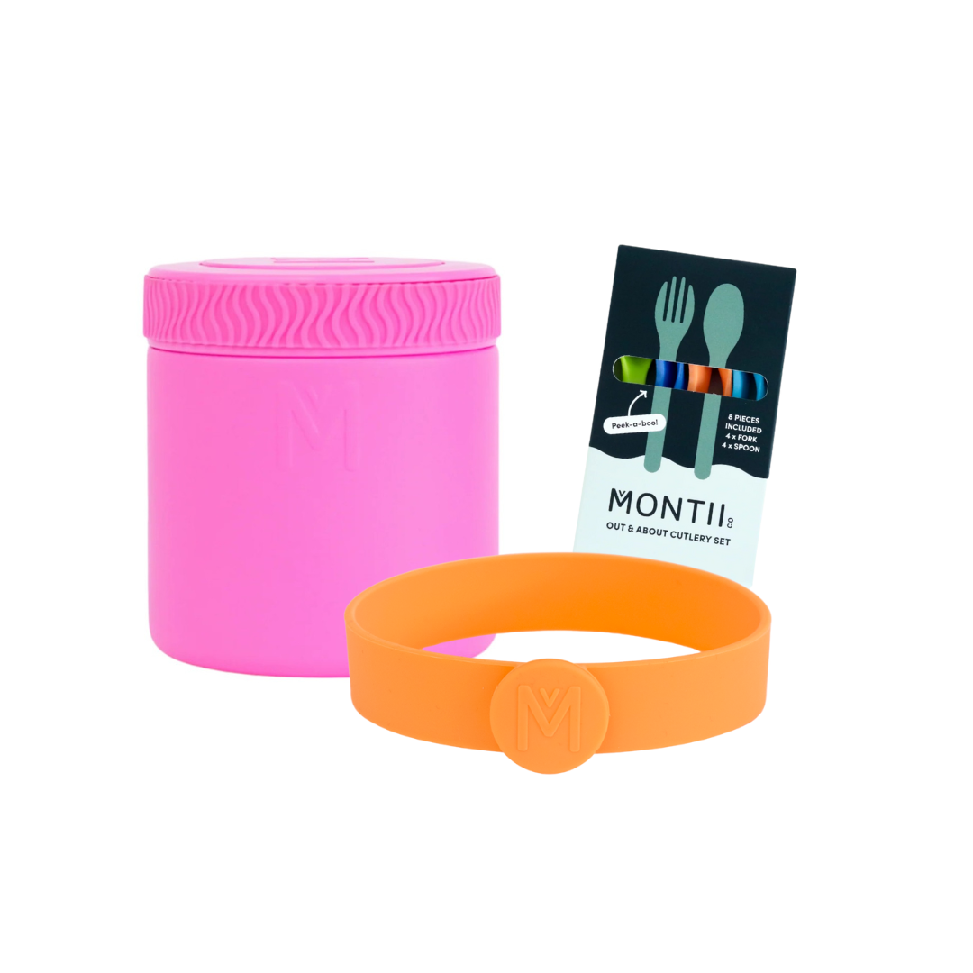 MontiiCo 400ml Insulated Food Jar & Accessories Bundle