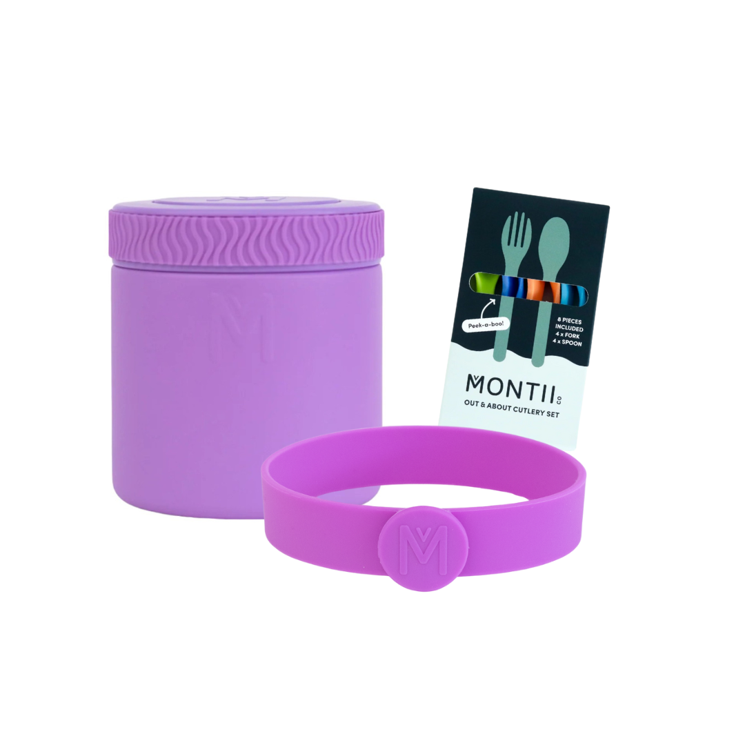 MontiiCo 400ml Insulated Food Jar & Accessories Bundle