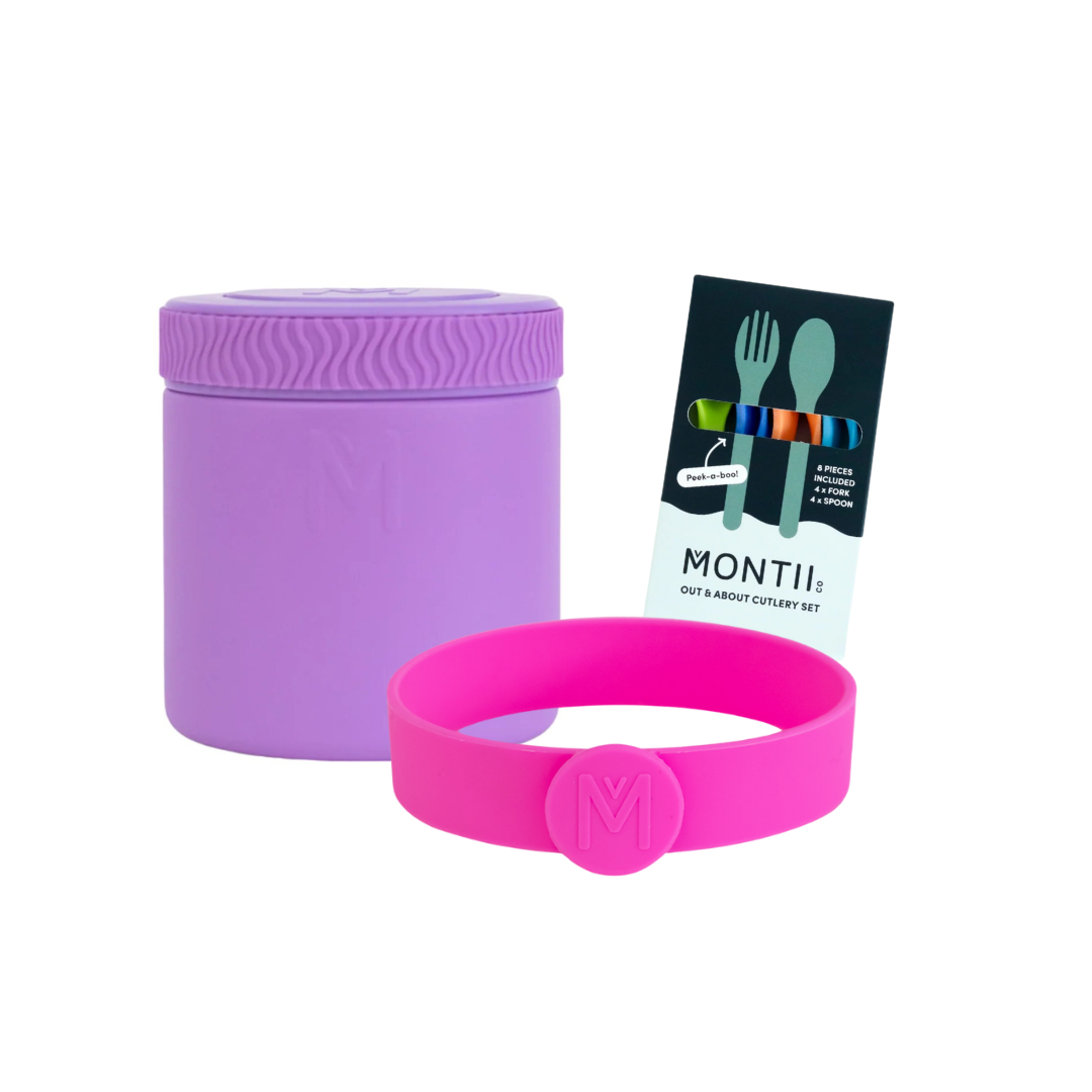 MontiiCo 400ml Insulated Food Jar & Accessories Bundle