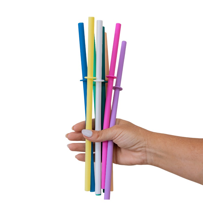 MontiiCo Fusion Flexi Stopper Straw Set - Assorted Colours