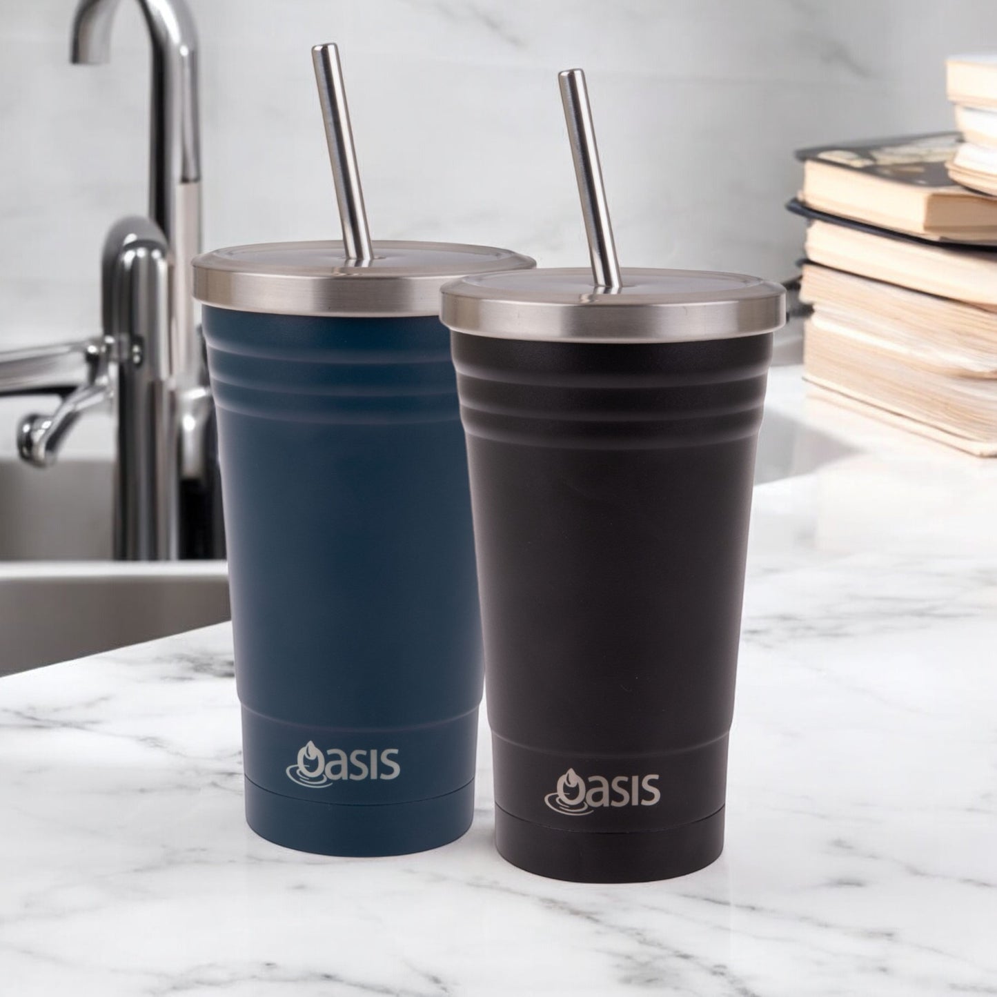 Oasis 500ml Stainless Steel Insulated Smoothie Tumbler - Assorted Colours