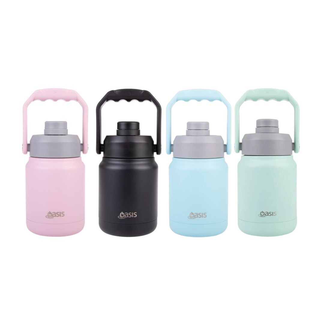 Oasis 1.2 Litre Stainless Steel Insulated Mini Jug W/Carry Handle - Assorted Colours