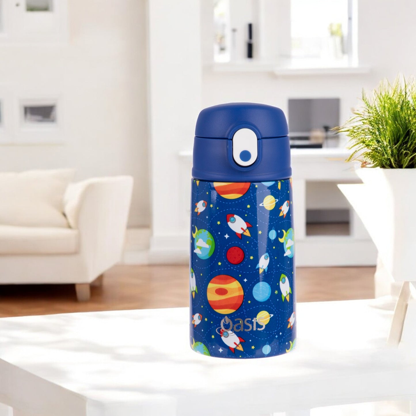 Oasis Insulated  400ml Kid's Drink Bottle w/ Sipper - Outer Space