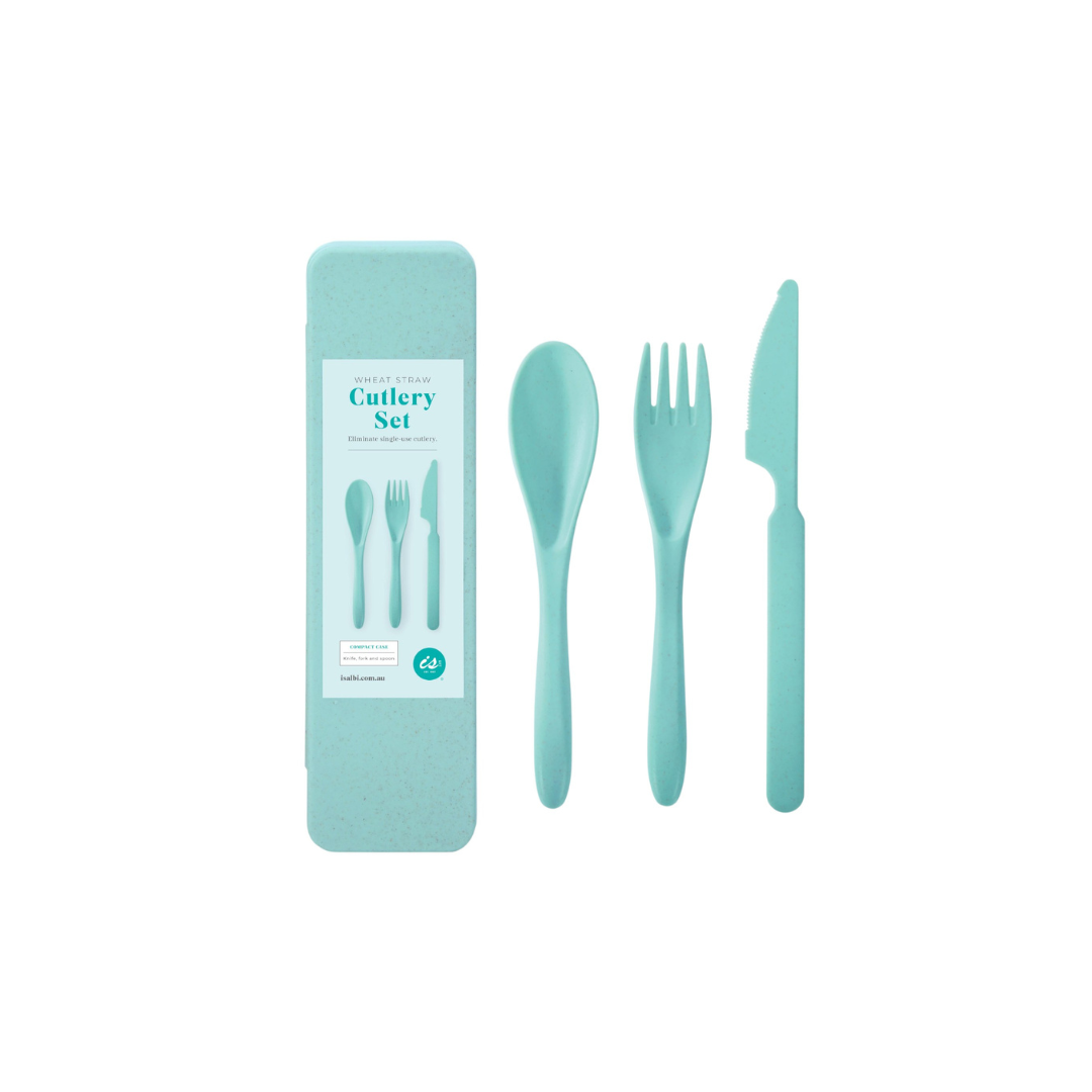 is GIFT Pastel Wheat Straw Cutlery Set - Assorted Colours