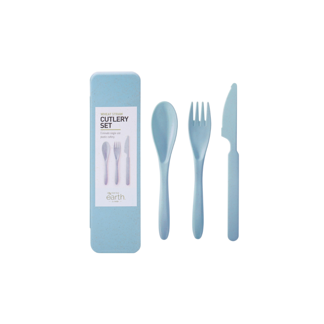 is GIFT Pastel Wheat Straw Cutlery Set - Assorted Colours