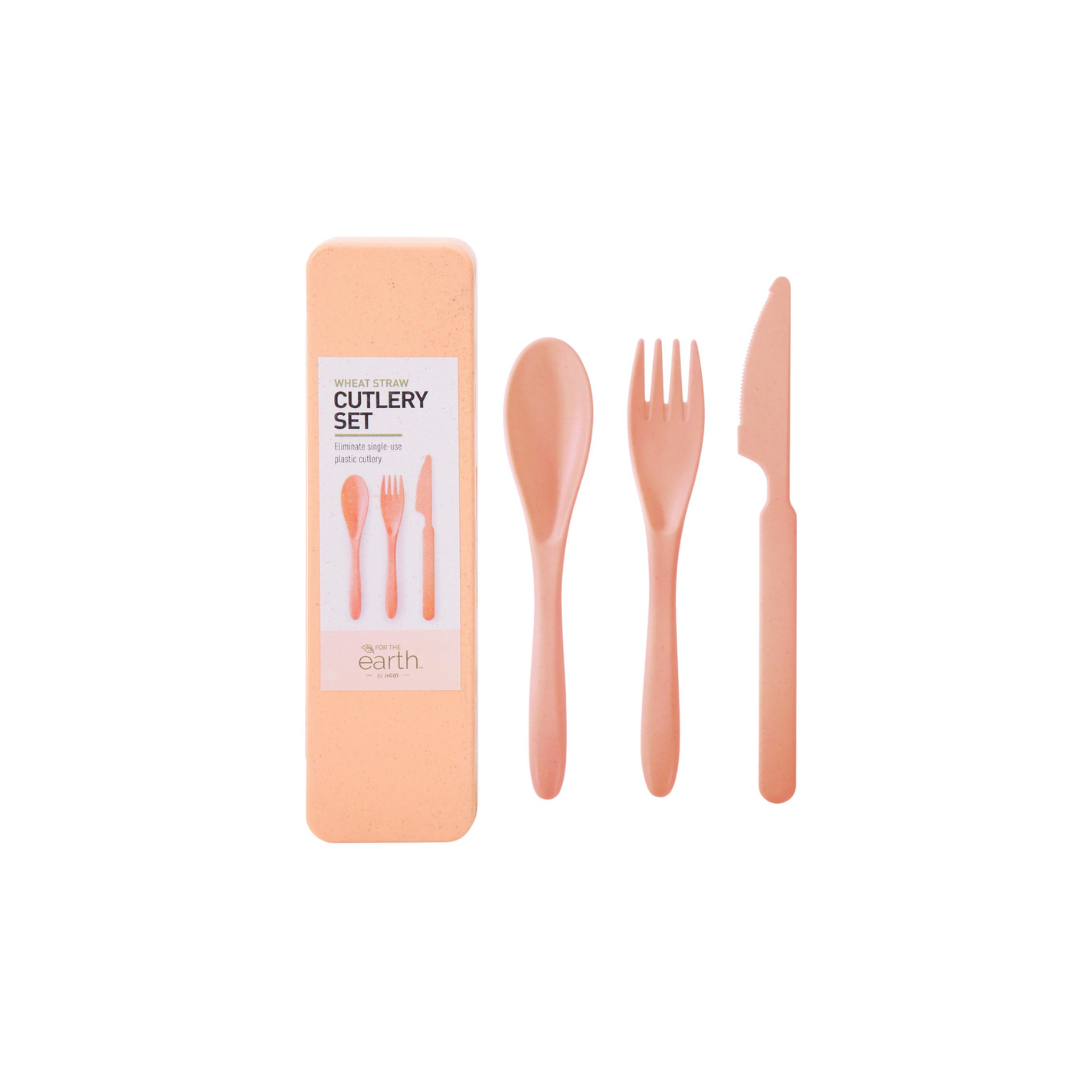 is GIFT Pastel Wheat Straw Cutlery Set - Assorted Colours