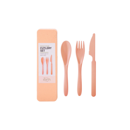 is GIFT Pastel Wheat Straw Cutlery Set - Assorted Colours