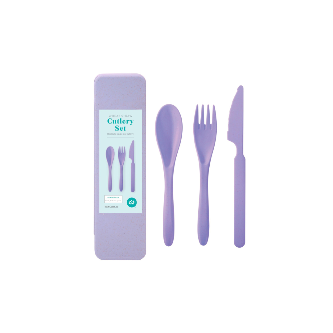 is GIFT Pastel Wheat Straw Cutlery Set - Assorted Colours