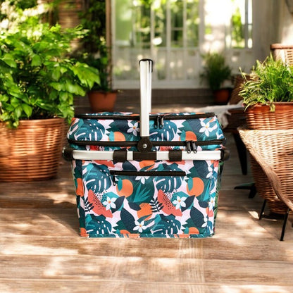 Sachi Insulated Picnic Basket - Exotic Jungle