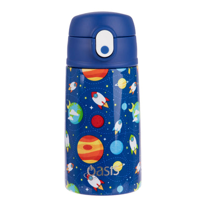 Oasis & Sachi Insulated Lunch Tote & 400ml Kids Sipper Bottle & 300ml Food Flask Bundle - Outer Space