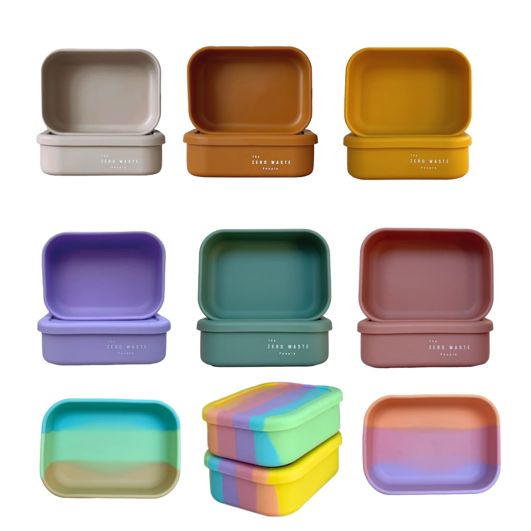 The Zero Waste People Silicone Rectangle Container - Assorted Colours