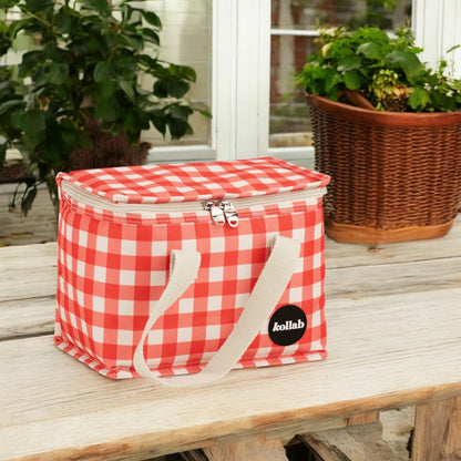 Kollab Insulated Lunch Box Bag - Red Check *PREORDER*