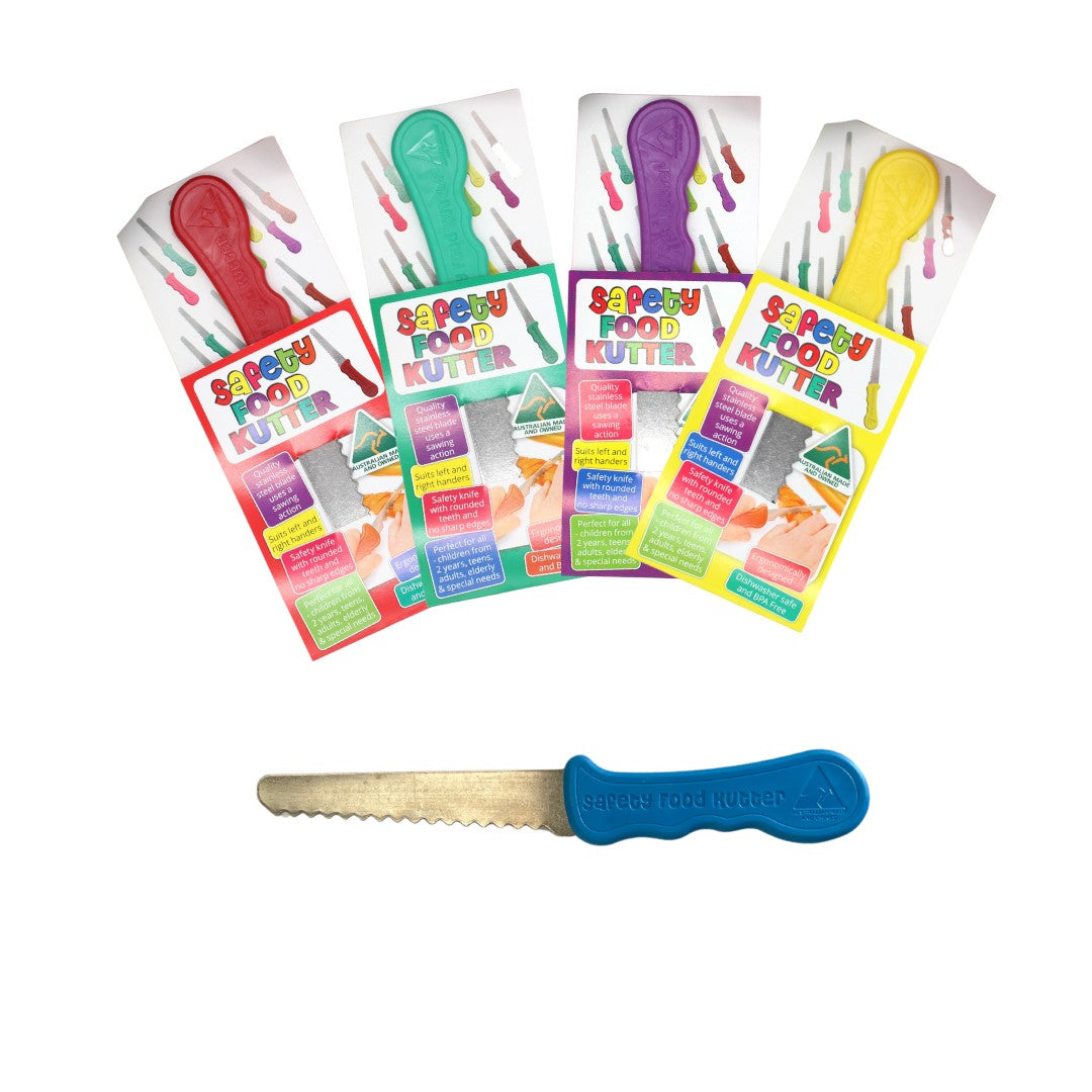 Kiddies Safety Food Kutter Knife - Assorted Colours