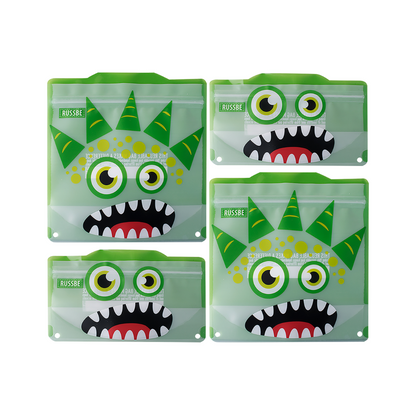 Russbe Sandwich & Snack Bags 4 Pack - Green Monster