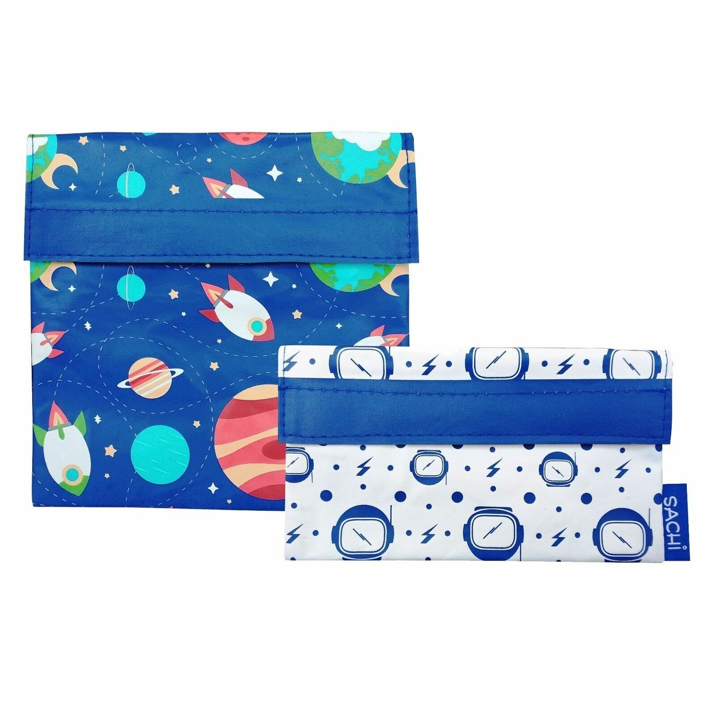 Sachi Insulated Lunch Tote & Sandwich/Snack Bags Bundle - Outer Space