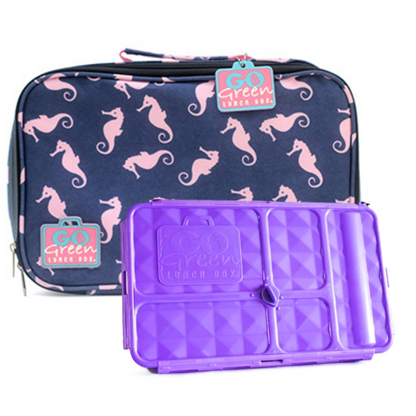 Go Green Original Lunch Box Set - Sea Horses