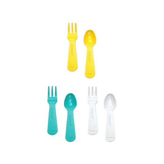 Lunch Punch Fork and Spoon Set - Yellow