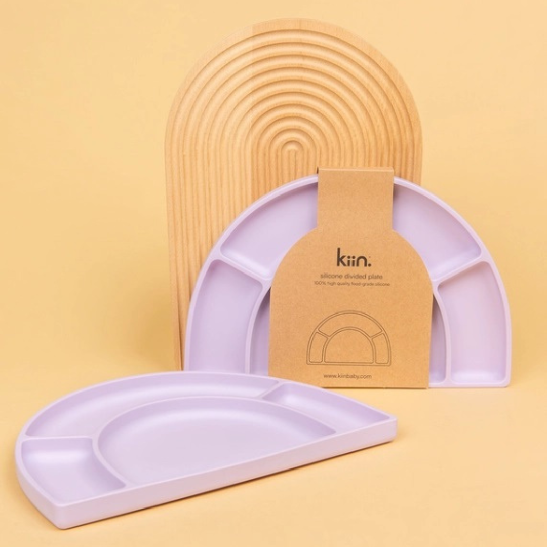 Kiin Baby Silicone Suction Divided Plate - Assorted Colours