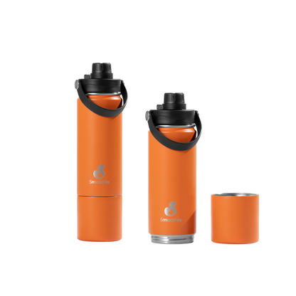 Smooshie 500ml Insulated Drink Bottle & Snack Cup - Mango