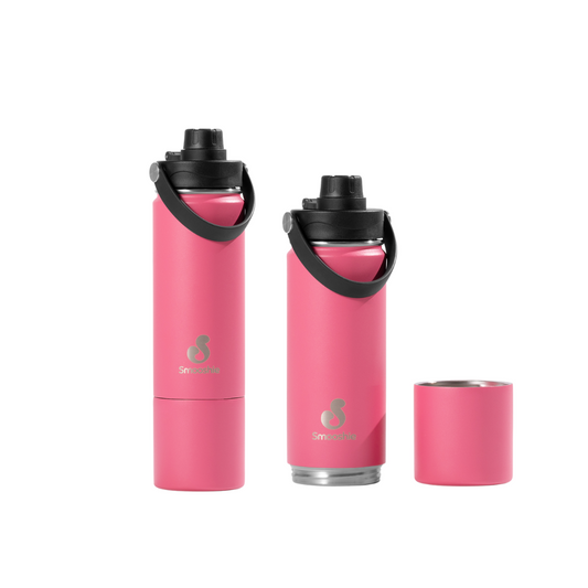 Smooshie 500ml Insulated Drink Bottle & Snack Cup - Watermelon