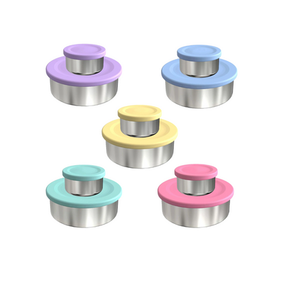 Ecococoon Stainless Steel Snack Pots - Assorted Colours