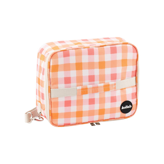 Kollab Insulated Bento Bag - Watermelon Peach Check *PREORDER*