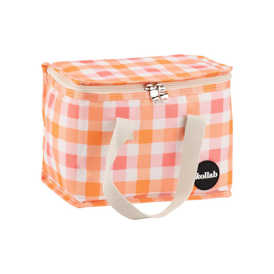 Kollab Insulated Lunch Box Bag - Watermelon Peach Check *PREORDER*