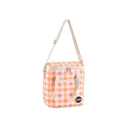 Kollab Mini Insulated Cooler Bag - Watermelon Peach Check *PREORDER*