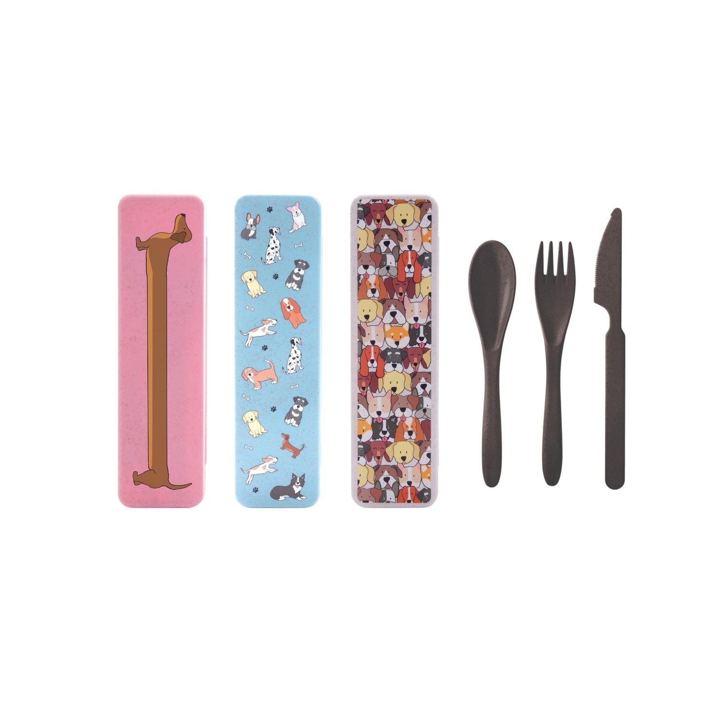 is GIFT The Dog Collective Wheat Straw Cutlery Set - Assorted Colours