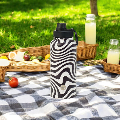 Annabel Trends Watermate Stainless Steel 950ml Bottle - Hypnotic Swirls