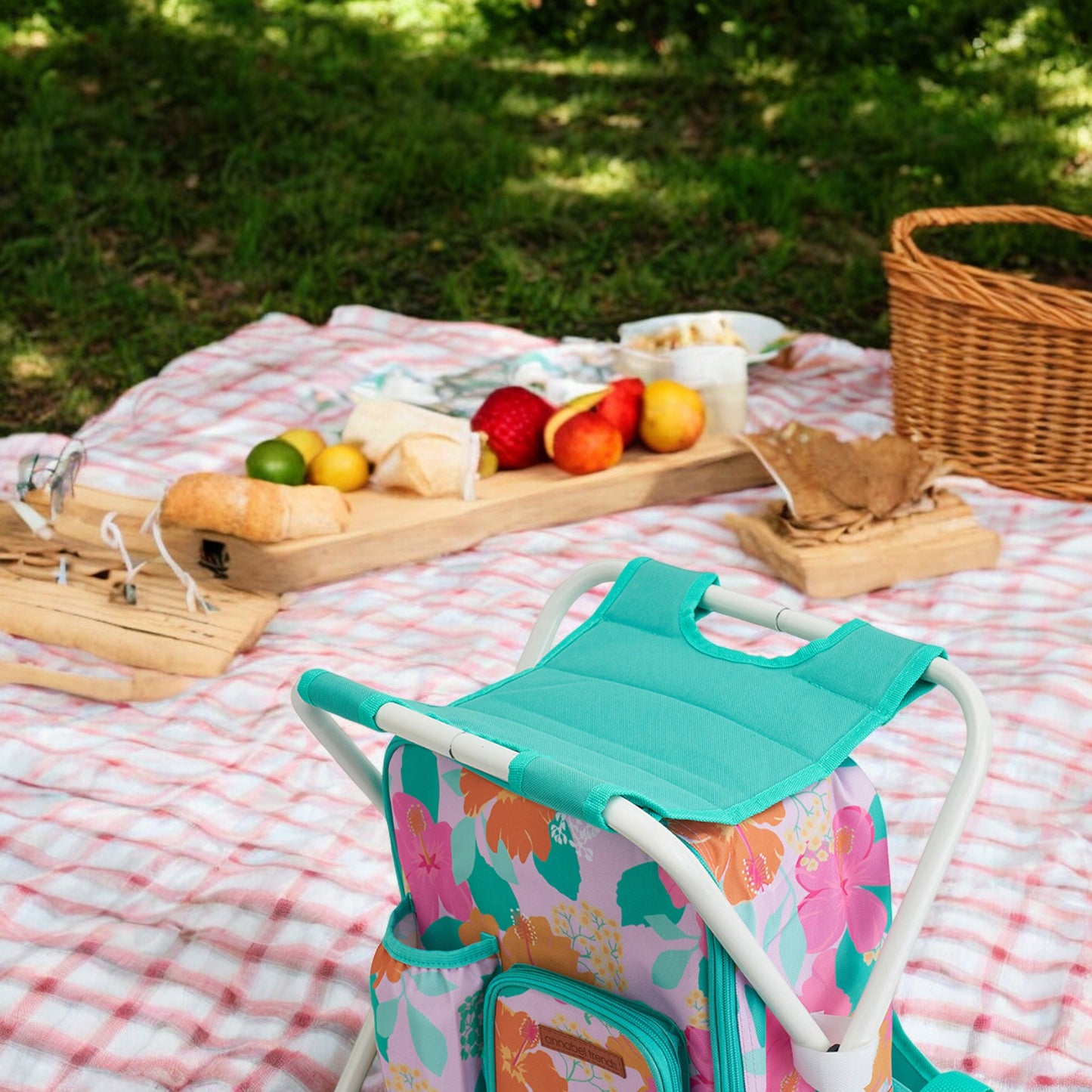 Annabel Trends Picnic Cooler Chair - Hibiscus