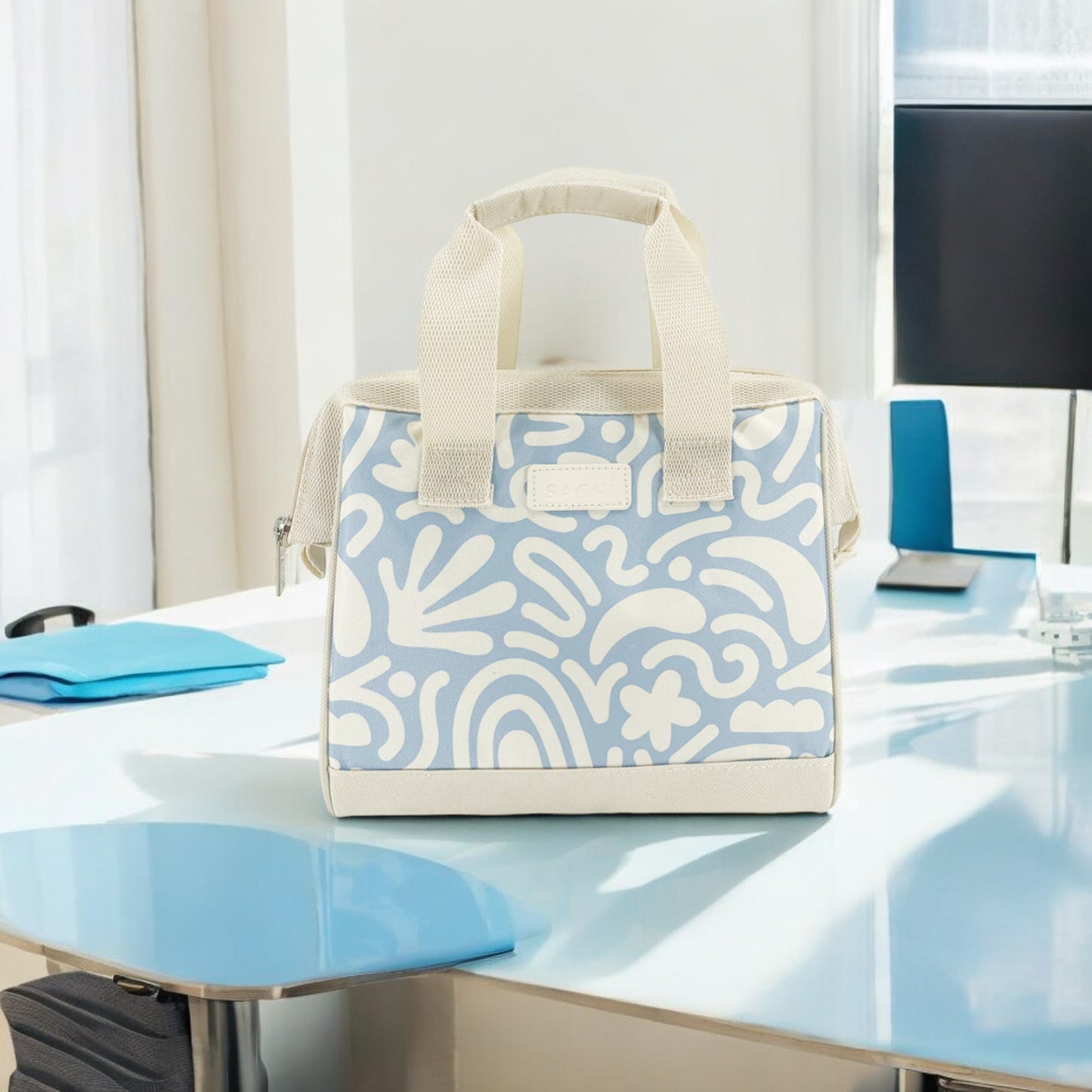 Sachi Insulated Lunch Bag - Blue Squiggles *NEW* *PREORDER*