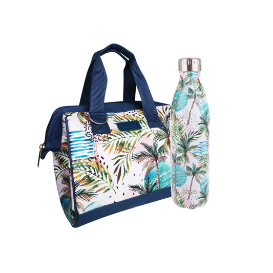 Oasis & Sachi Insulated Lunch Bag & 750ml Drink Bottle Bundle - Whitsundays