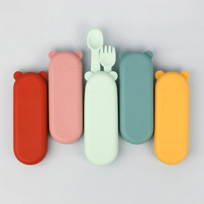 We Might Be Tiny Feedie Fork and Spoon Set - Assorted Colours