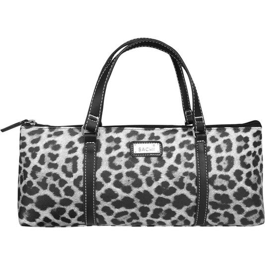 *Discontinued* Sachi Insulated Wine Purse - Leopard Grey