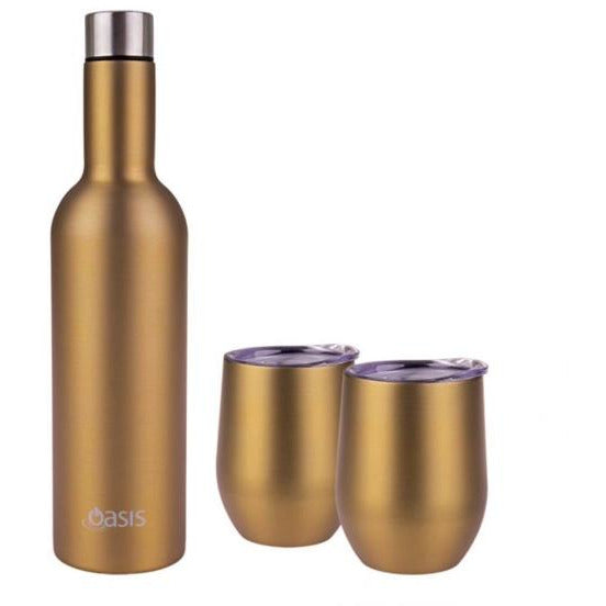 Oasis Stainless Steel Insulated Wine Traveler Gift Set - Assorted Colours