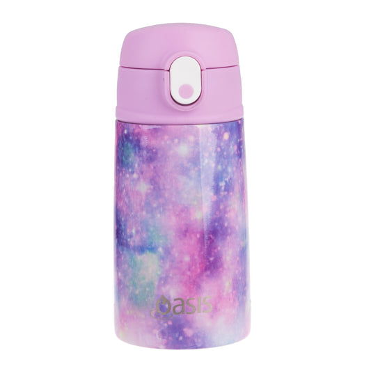 Oasis 400ml Kid's Drink Bottle w/ Sipper - Galaxy