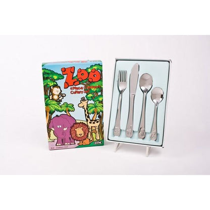 d.line 4 Piece Kids Cutlery Set - Zoo