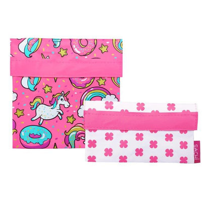 Sachi Reusable Sandwich & Snack Bags - Unicorns