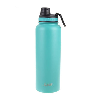 Oasis 1.1 Litre Stainless Steel Insulated Challenger Sports Bottle w/ Screw Cap - Assorted Colours