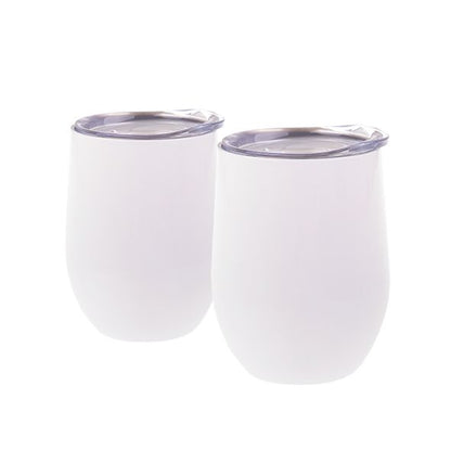 Oasis 330ml Stainless Steel Insulated Wine Tumblers Gift Set (2 Pack) - Assorted Colours