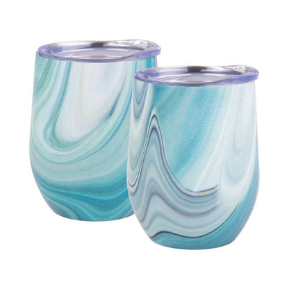 Oasis 330ml Stainless Steel Insulated Wine Tumblers Gift Set (2 Pack) - Assorted Colours