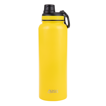 Oasis 1.1 Litre Stainless Steel Insulated Challenger Sports Bottle w/ Screw Cap - Assorted Colours