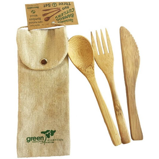 Green Essentials Bamboo Cutlery Set