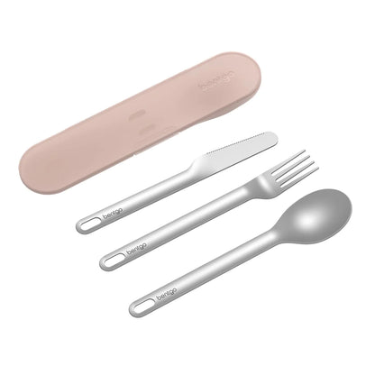 Bentgo Stainless Steel Travel Utensil Set - Rose Gold