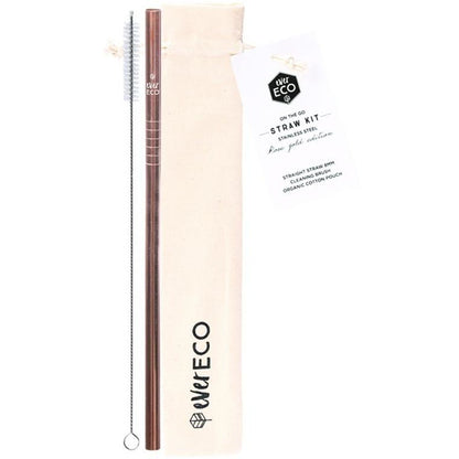 Ever Eco On-The-Go Reusable Straw Kit - Rose Gold