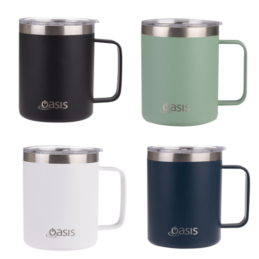 Oasis 400ml Stainless Steel Insulated Explorer Mug - Assorted Colours