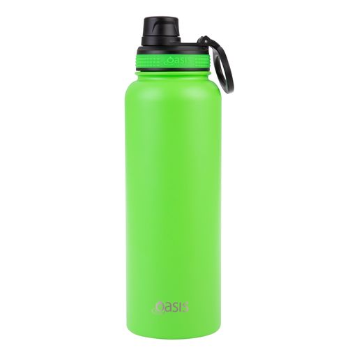 Oasis 1.1 Litre Stainless Steel Insulated Challenger Sports Bottle w/ Screw Cap - Assorted Colours