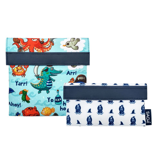 Sachi Reusable Sandwich & Snack Bags - Pirate Bay