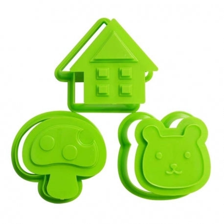 Kai Food Cutter & Stamper - Bear, House & Mushroom